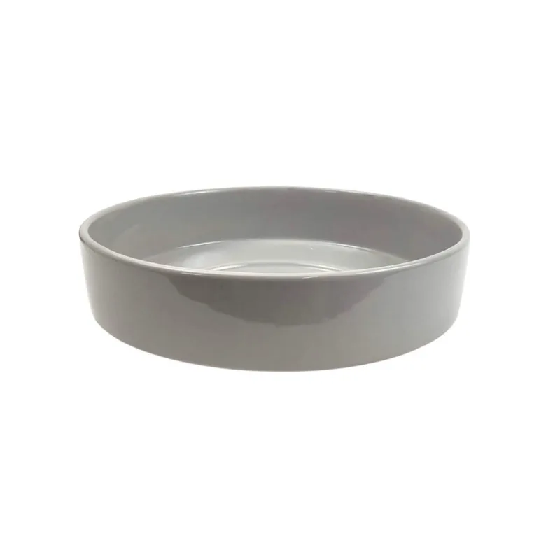 Centro De Mesa Cinza Equibana 8X28Cm Vaso Decorativo