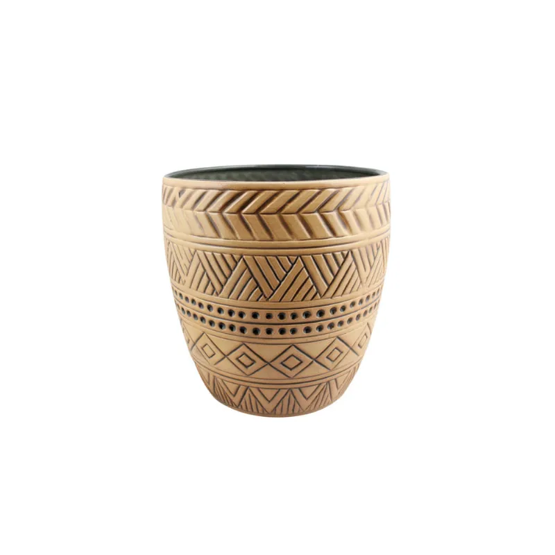 Cachepot indiano em cerâmica Monte Real 23x22cm