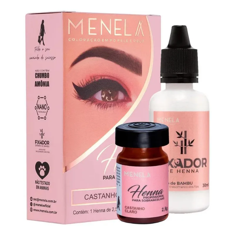 Henna Menela Profissional Para Designer De Sobrancelhas Cor