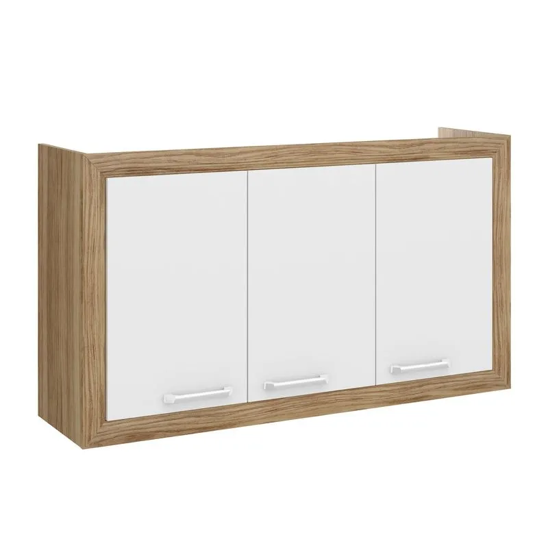 Armário Aéreo 3 Portas 1,20m 5028 Toscana Multimóveis Argila/Branco