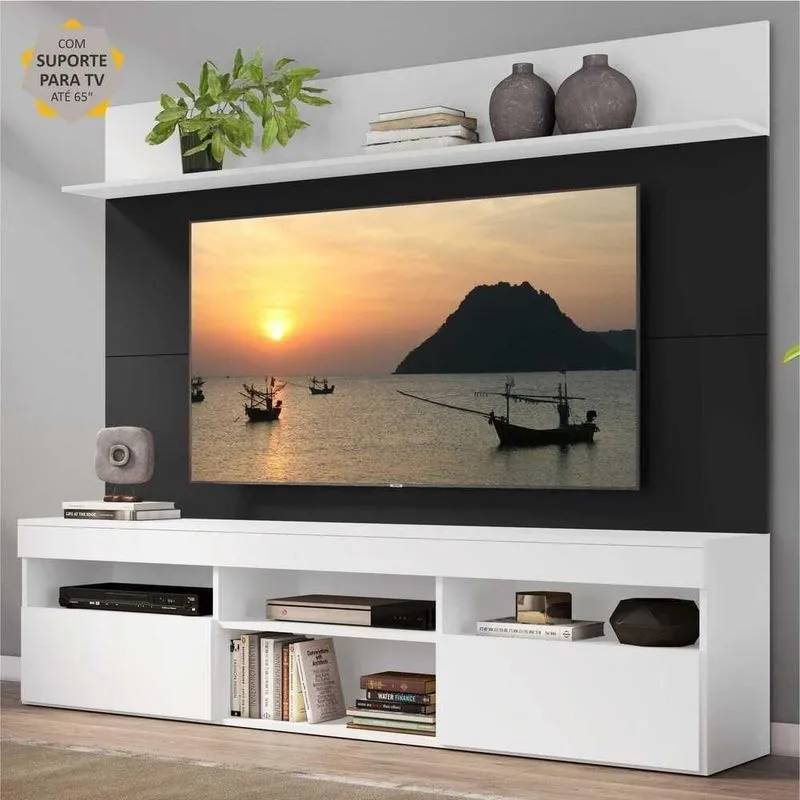 Rack com Painel TV 65'' Madri Multimóveis Suporte Prateleira