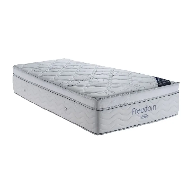 Colchão Freedom Solteiro (88x188x32) - Mola Superpocket, Pillow Top, Espuma Viscoelástica Ortobom - Multimóveis