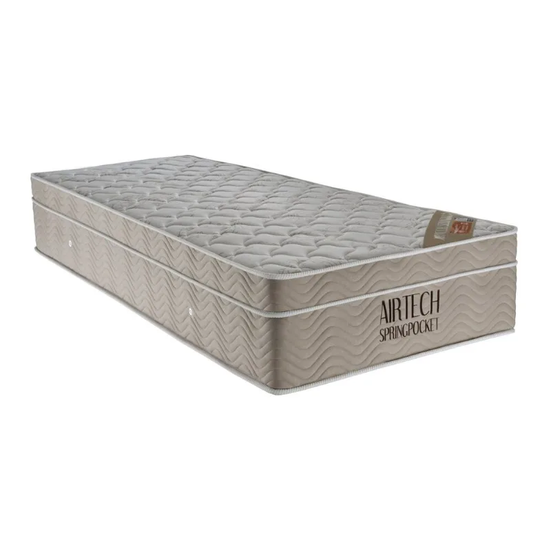 Colchão Airtech Spring Pocket Solteirão (108x198x30) - Molas Superpocket, EPS, D26 Pró - Airtech - Multimóveis