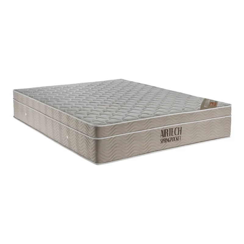 Colchão Airtech Spring Pocket Queen (158x198x30) - Molas Superpocket, EPS, D26 Pró - Airtech - Multimóveis