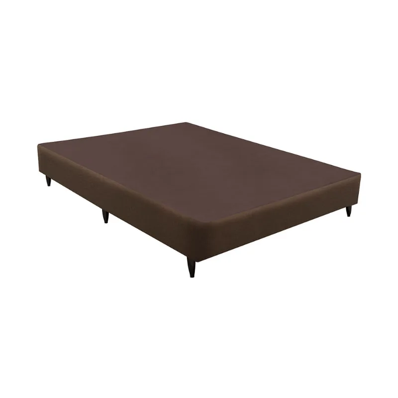 Base Sommier Linho Marrom Viúva (128x188x30) - Revestida em Linho - Ortobom - Multimóveis