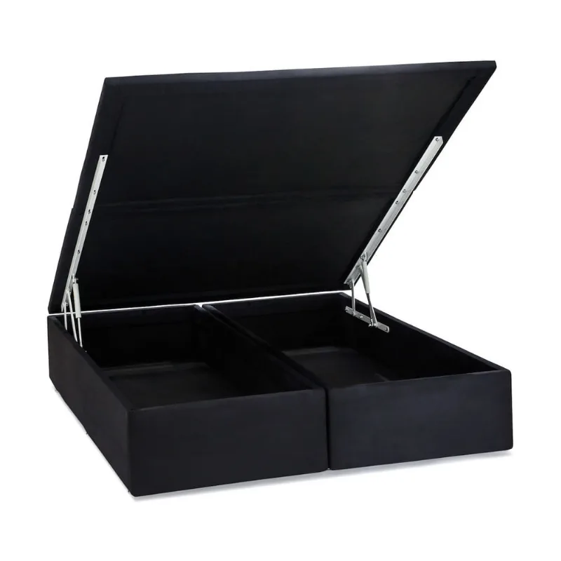 Base Baú Preto Queen (158x198x39) - Ortobom - Multimóveis