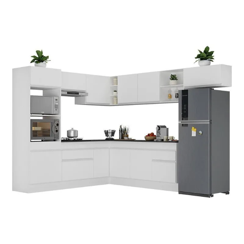 Armário De Cozinha Completa De Canto Multimóveis Branco