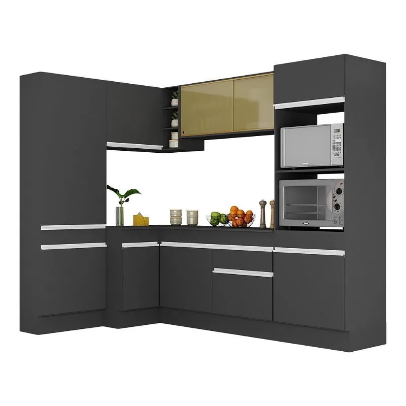 Armário De Cozinha Completa De Canto V2085 Branco