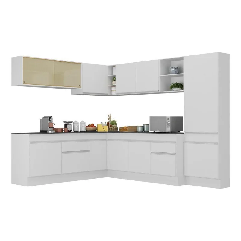 Armário De Cozinha Completa De Canto V2100 Branco