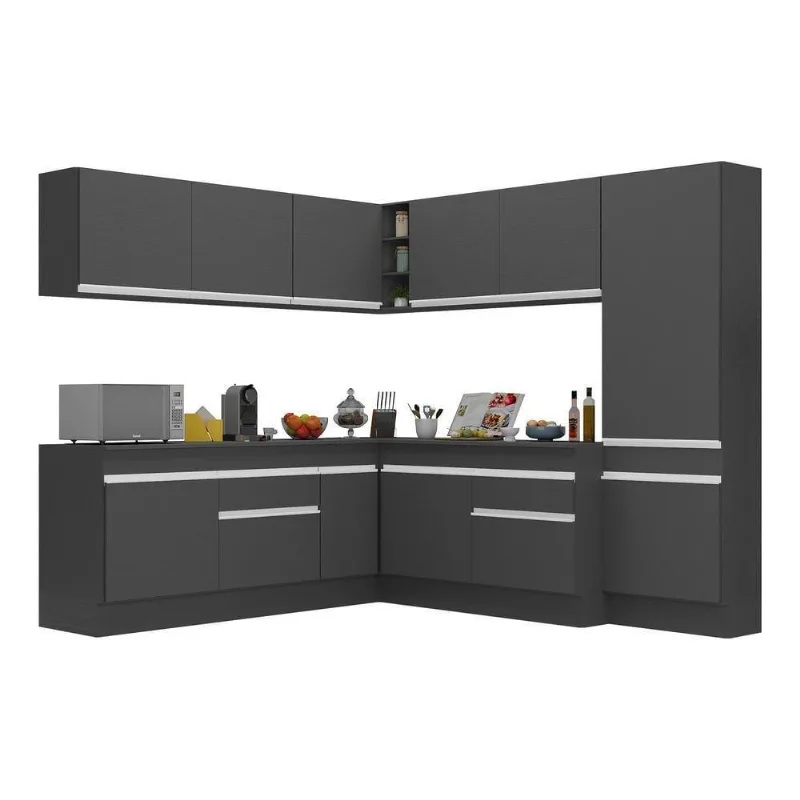 Armário De Cozinha Completa De Canto V2102 Branco