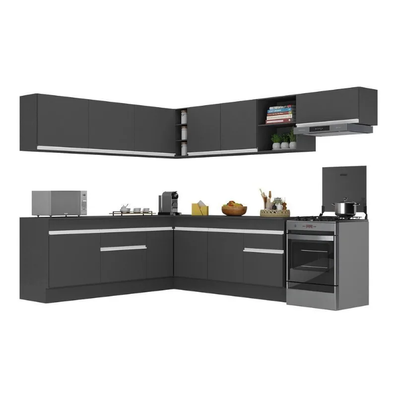 Armário De Cozinha Completa De Canto V2103 Branco