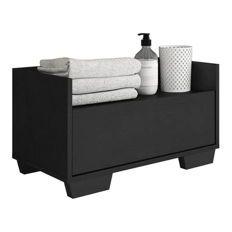 Gabinete Armário Banheiro 60cm Multimóveis V3625 Preto