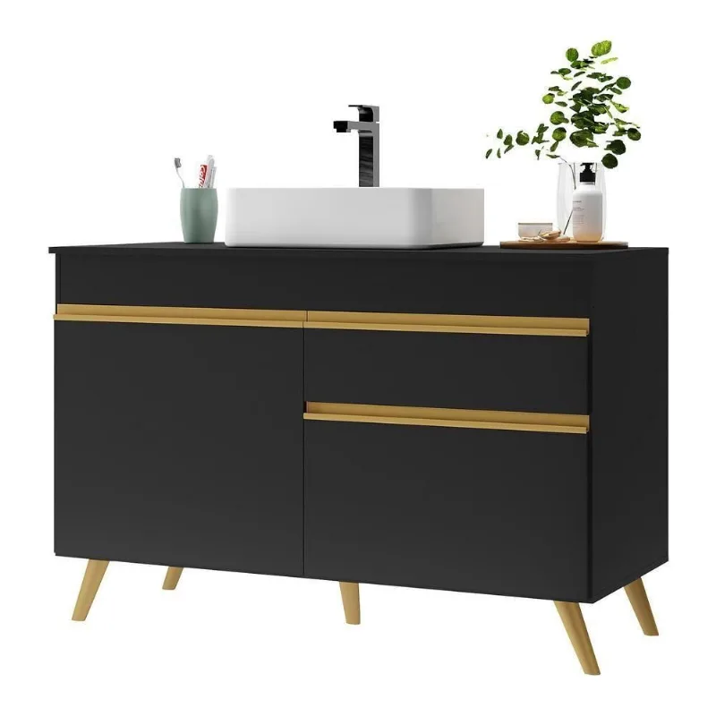 Gabinete Banheiro 2 Portas 1 Gaveta 120Cm Multimóveis V5025