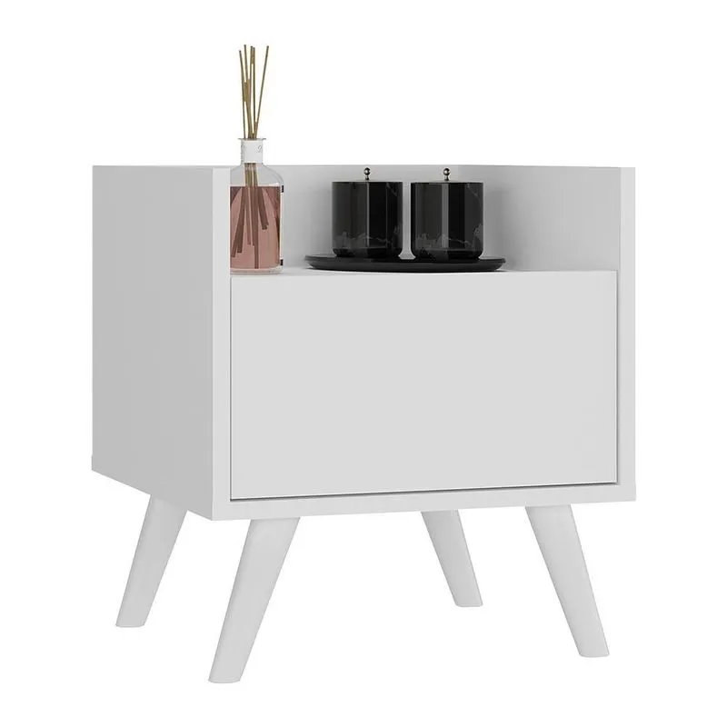 Gabinete Armário Banheiro 40cm Retrô Multimóveis V5037 Branco