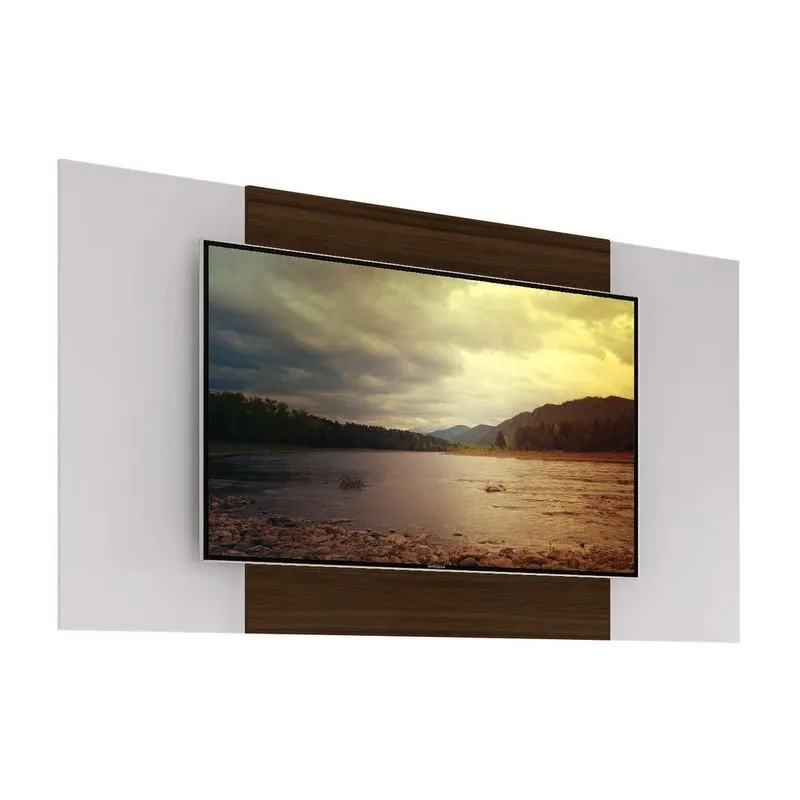 Painel TV 65" 2 em 1 Malta Multimóveis V3565 Branco-marrom