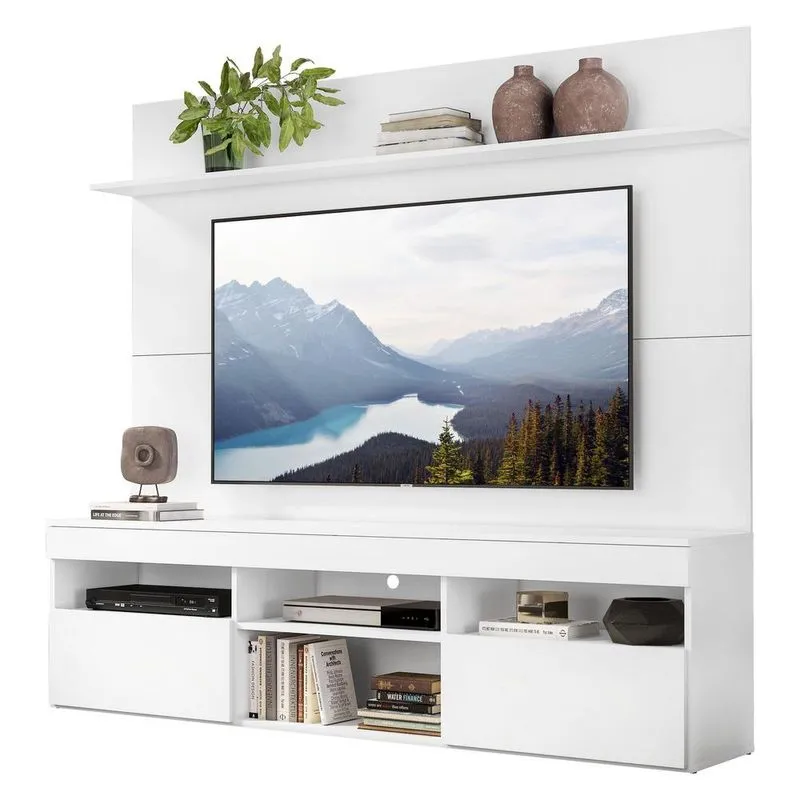 Rack com Painel e Suporte TV 65" Madri Multimóveis V3366 Branco