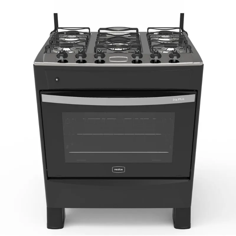 Fogão 5 Bocas A Gás Acendimento Automático Realce Bivolt Cr211 Preto Preto 127/220 Fogão 5 Bocas a Gás Acendimento Automático Realce Bivolt CR211