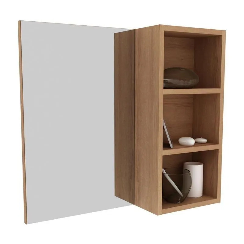 Espelheira Para Banheiro 60Cm Multimóveis Vcr10089 Amêndoa Amêndoa