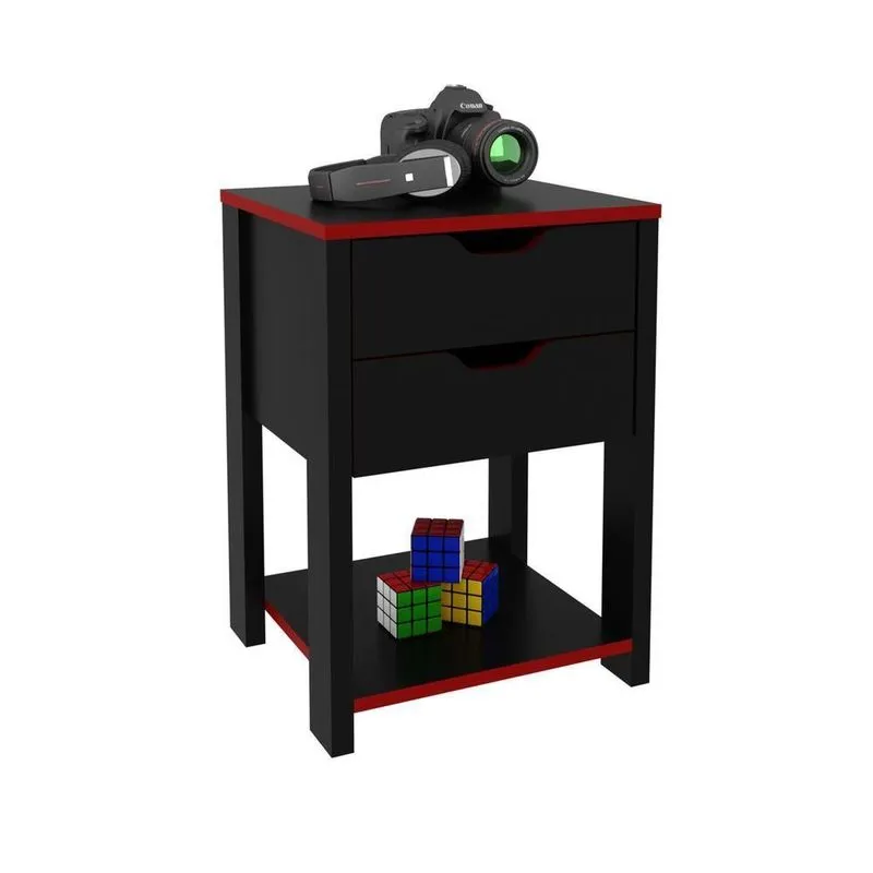 Gaveteiro Gamer Multimóveis Vcr25058 Preto/Vermelho Preto/Vermelho