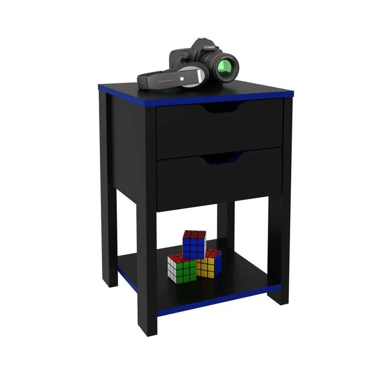 Gaveteiro Gamer Multimóveis Vcr25058 Preto/Azul Preto/Azul