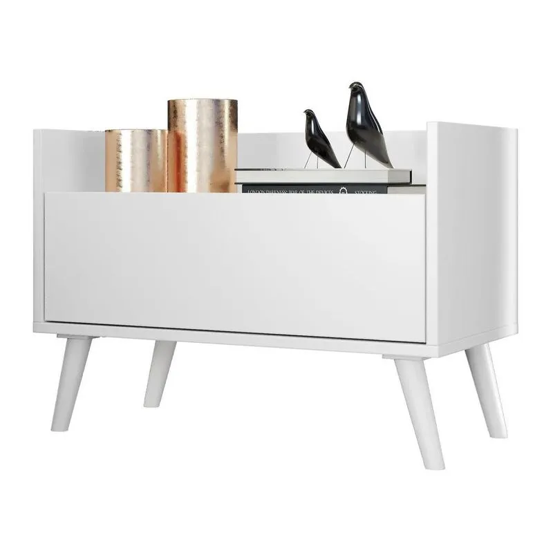 Mesa de Cabeceira 60cm Retrô Multimóveis V3627 Branco