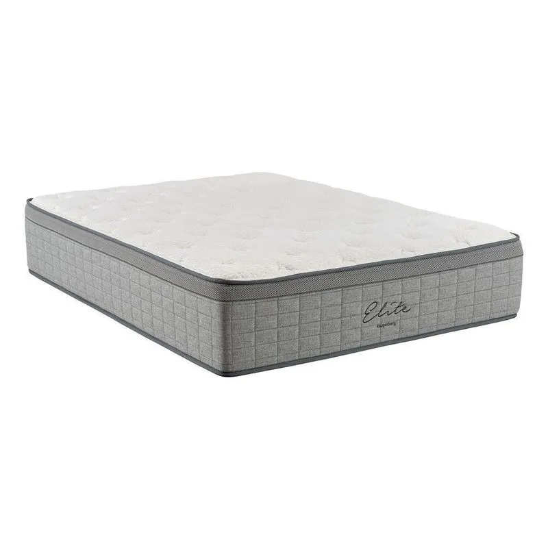 Colchão Casal Molas Ensacadas Elite Pillow Euro In (138x188x35) Kappesberg Cr421a Branco/cinza Branco/cinza