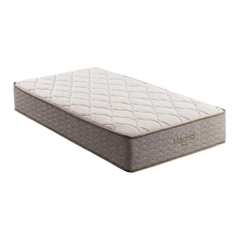 Colchão Solteiro Molas Ensacadas Madrid Pillow Euro In (88x188x30) Kappesberg Cr429a Branco/cinza Branco/cinza