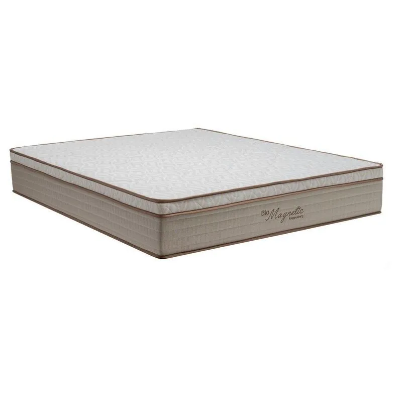 Colchão King Molas Ensacadas Bio Magnetic Euro Pillow Kappesberg (193x203x30) Cr430c Bege Bege