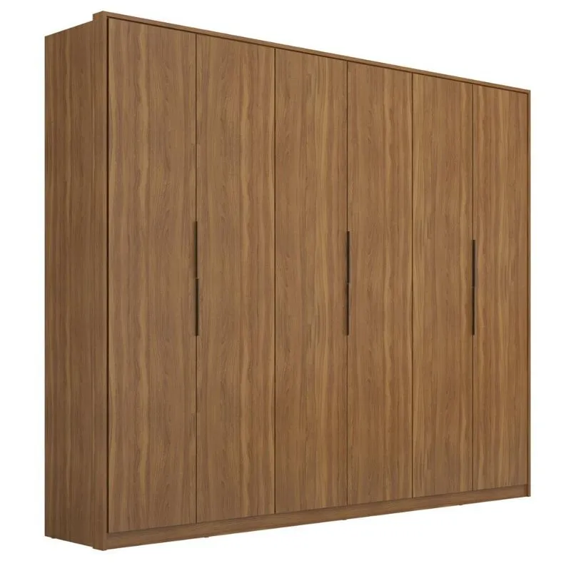 Guarda-Roupas Casal 6 Portas 267cm Multimóveis CR35228 Amêndoa