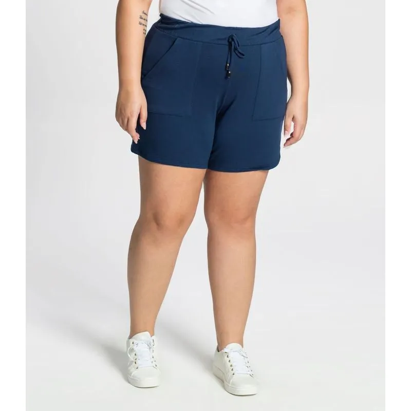 Shorts Molecotton Feminino Rovitex Plus Azul M