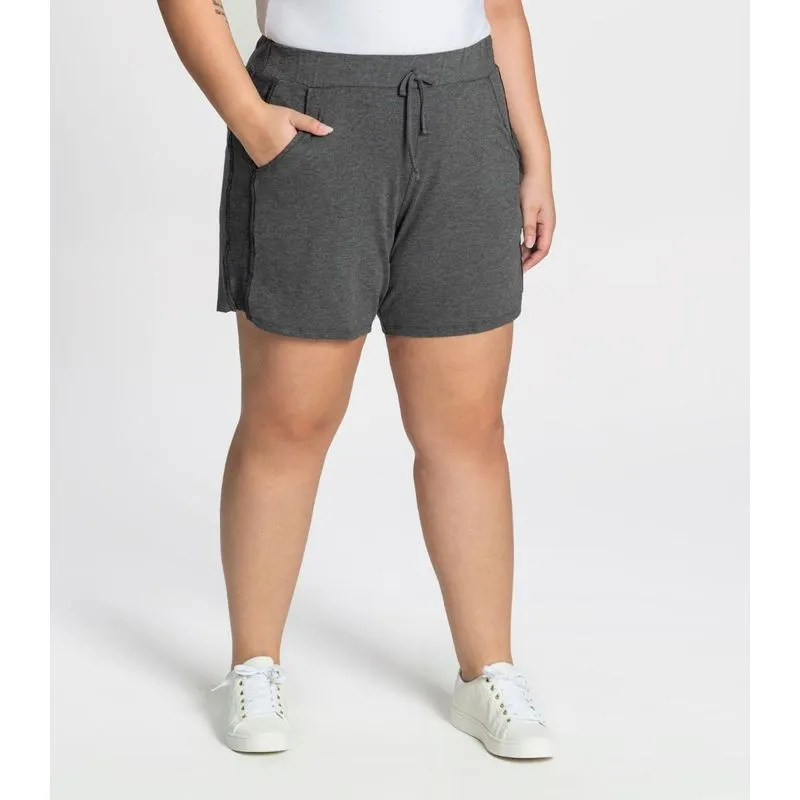Shorts Molecotton Feminino Rovitex Plus Cinza GG