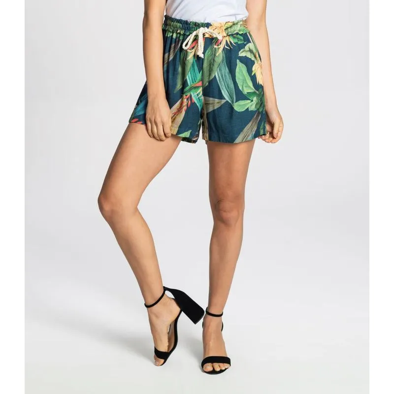 Shorts Estampado Feminino Endless Azul GG