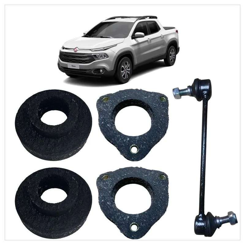Kit Calço De Mola Dianteiro 4cm E Traseiro 4cm Fiat Toro Tds
