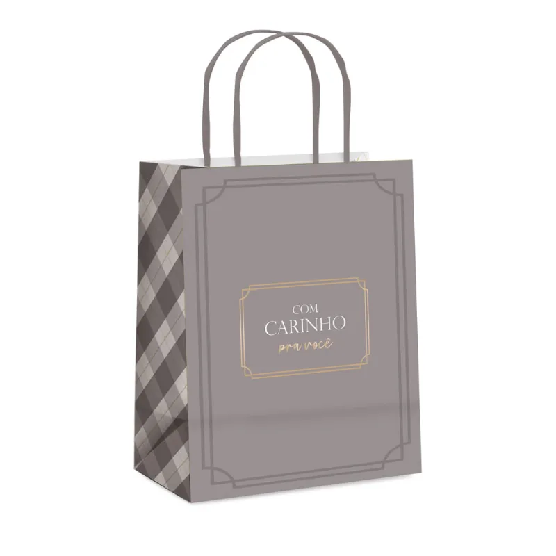 Sacola de Papel Cromus Trevor 26x19,5x9,5 M SACOLA PAPEL CROMUS TREVOR 26x19,5x9,5 M