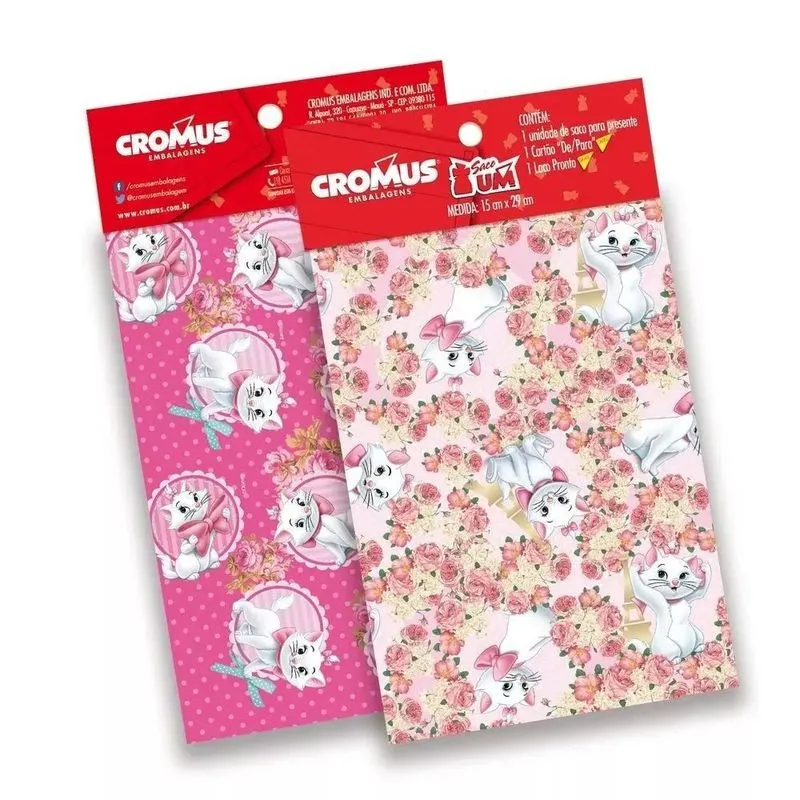 Saco para Presente Marie Sortido 30x44 cm Cromus Papel Estampado Saco para Presente 30x44cm Marie Sortido - Cromus