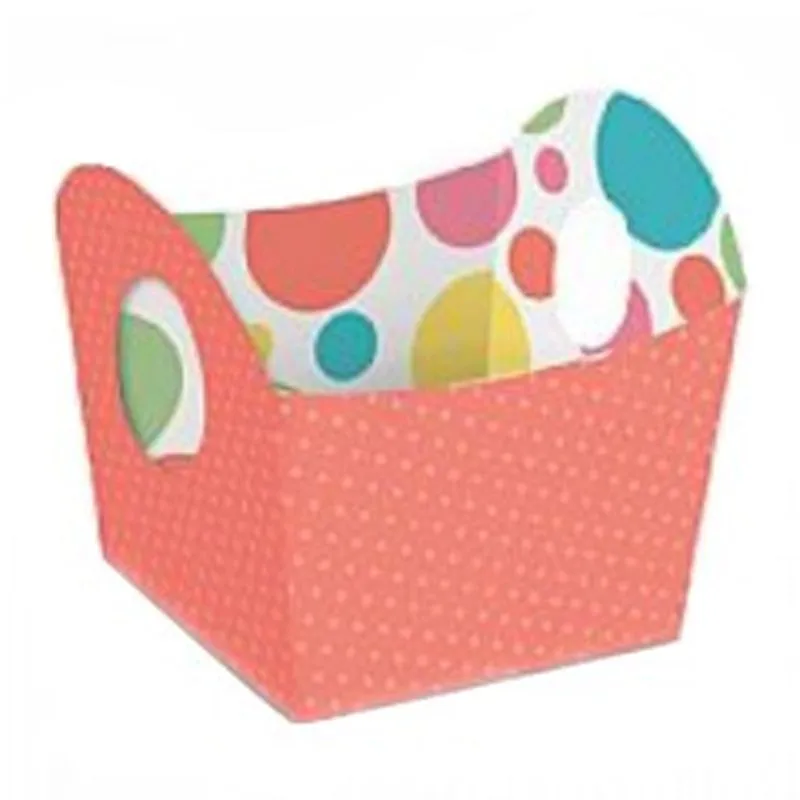 Cestinha Candy Colors Coral 8x9x8cm - Cromus