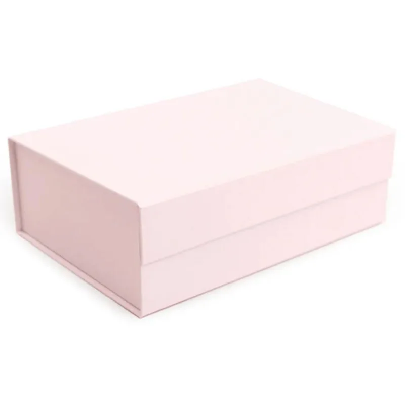 Caixa Rígida Dobrável Retangular Com Ímã G Rosa Bebê 33,5x24,5x10cm - 5 Un