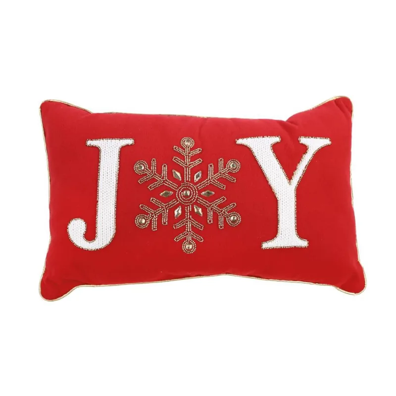 Almofada natalina decor joy vrm/bco 50X30CM () C/1 un