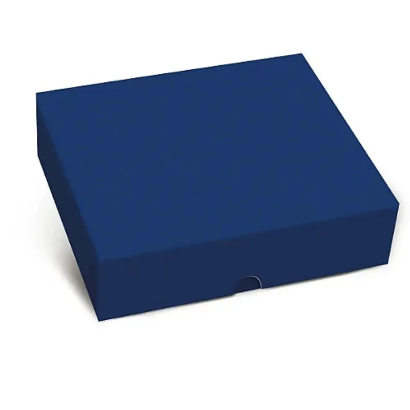 Kit Caixa Retangular Tampa Fundo New Cobalto Azul G 30x24x6cm - 10 Un