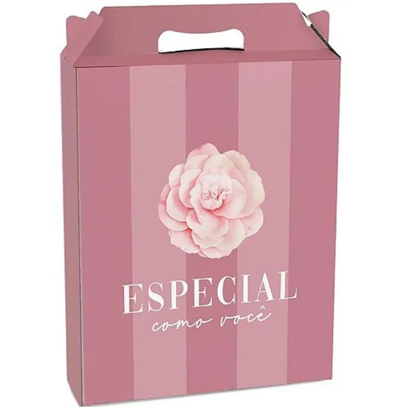 Kit Caixa Maleta Retangular Vertical Camélia G 21x7,5x26cm - 10 Un