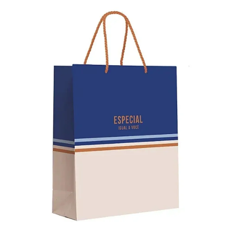 Kit Sacola De Papel Premium Polo P 23x19x10cm - 10 Un