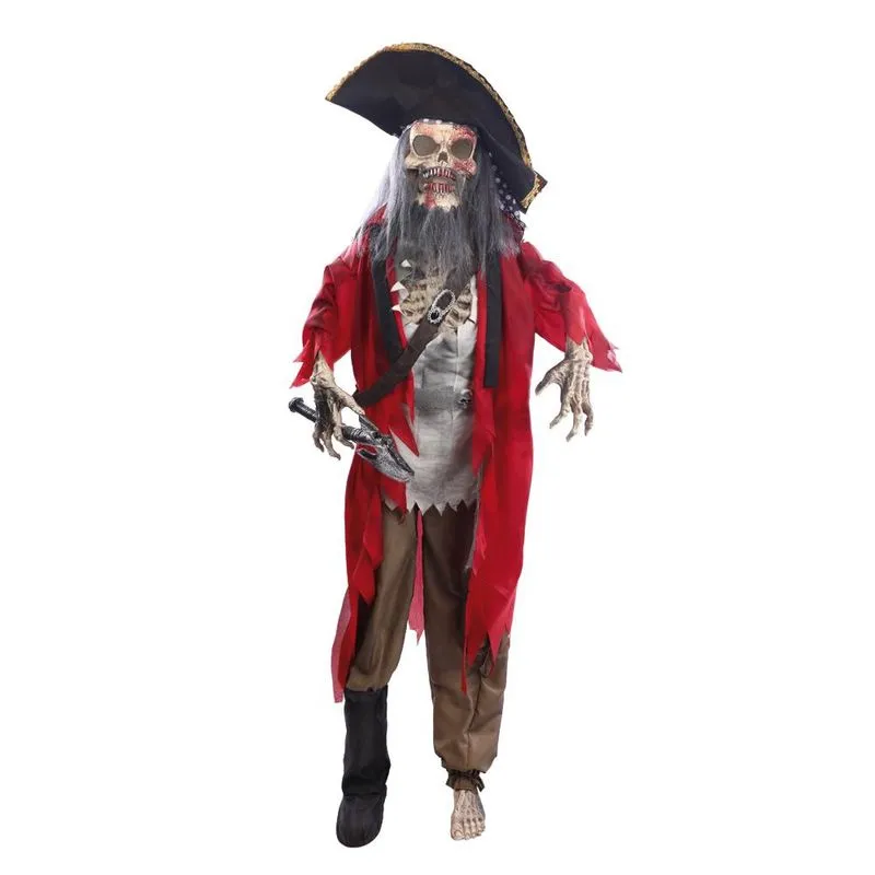 Caveira pirata baruki 185CM c/som/luz/movimento - halloween