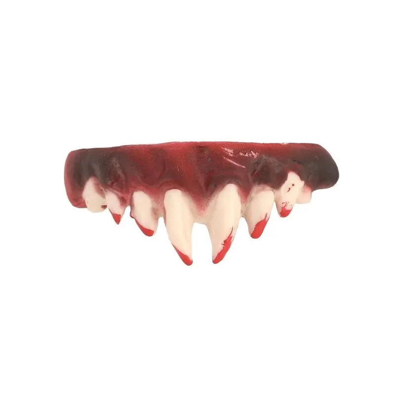 Enfeite dente do terror vermelho fantasia para halloween