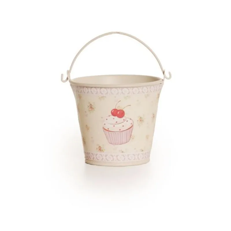 Cachepots Em Metal / Chantily Balde Pequeno - 1 Pacote Com 6 Un