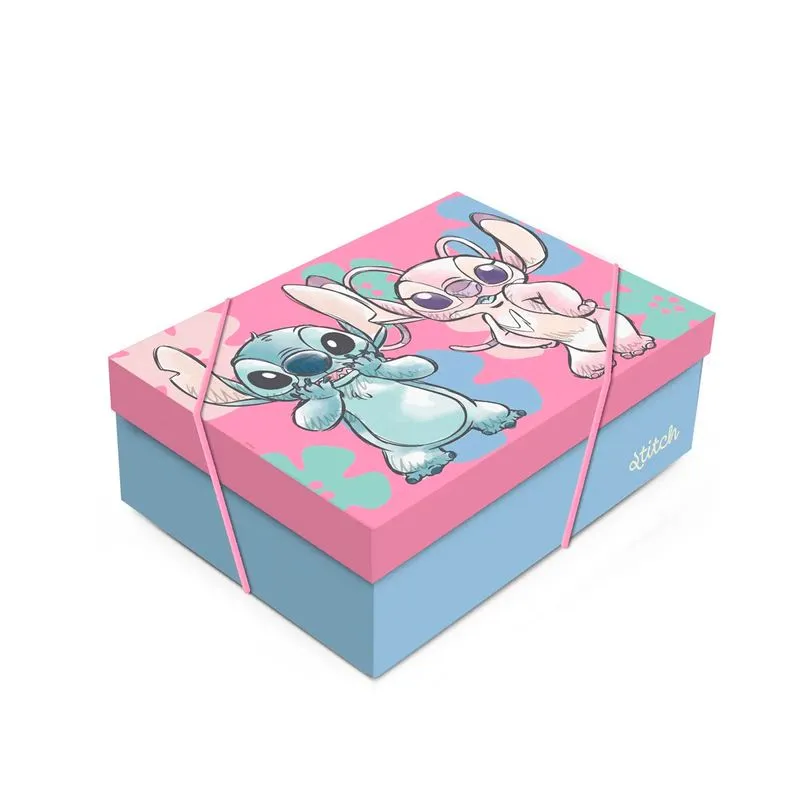 Caixa Retangular Sweet Stitch e Angel com Tampa Cromus