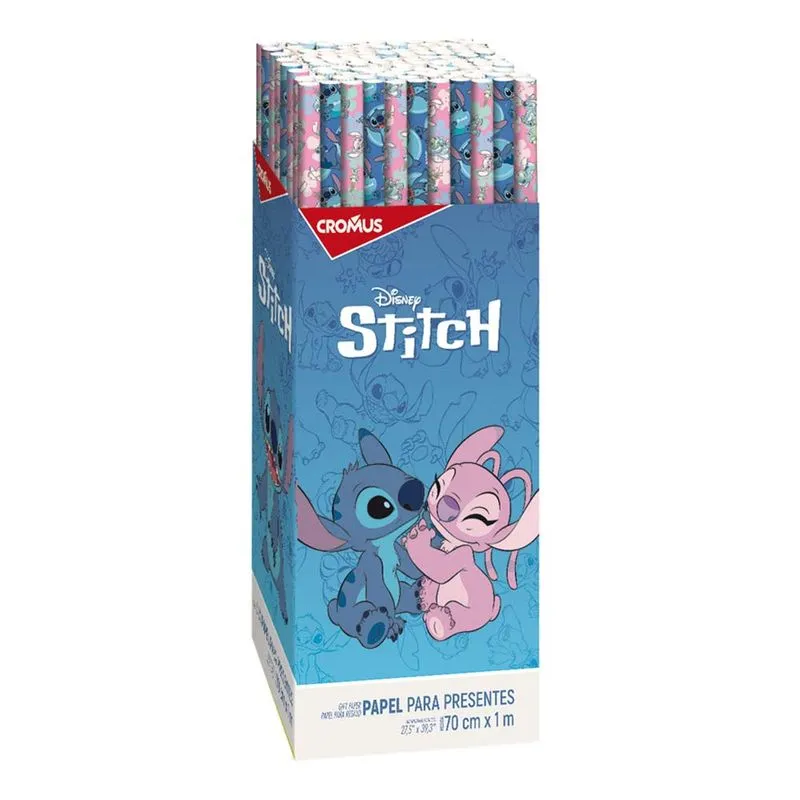 Papel de Presente Cromus 70x100 Stitch - Item Sortido