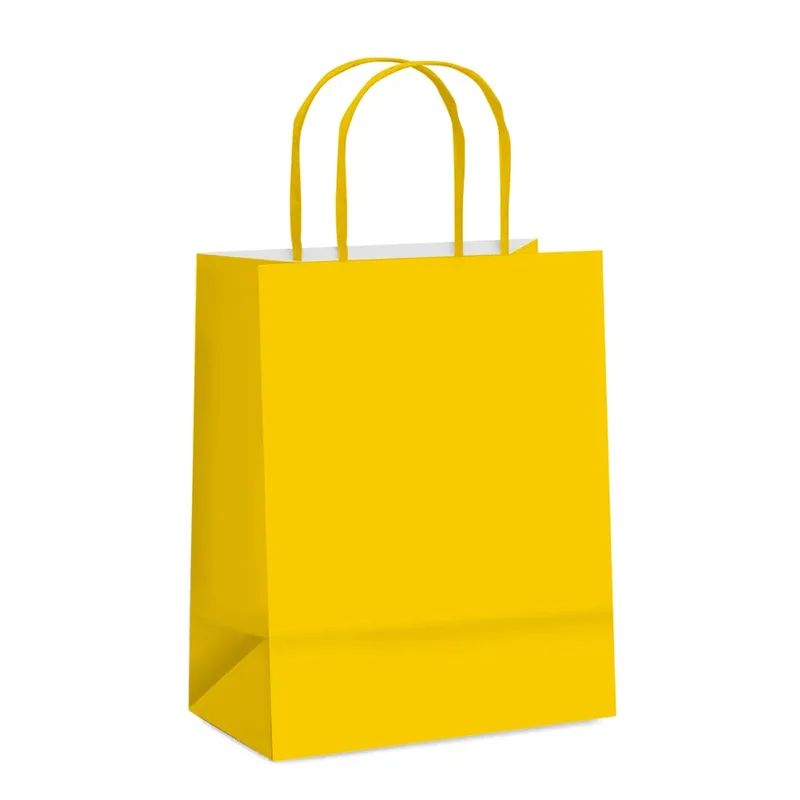 Sacola Papel Amarelo Grande 32X26,5X13CM 10 Unidades 14000022 CROMUS