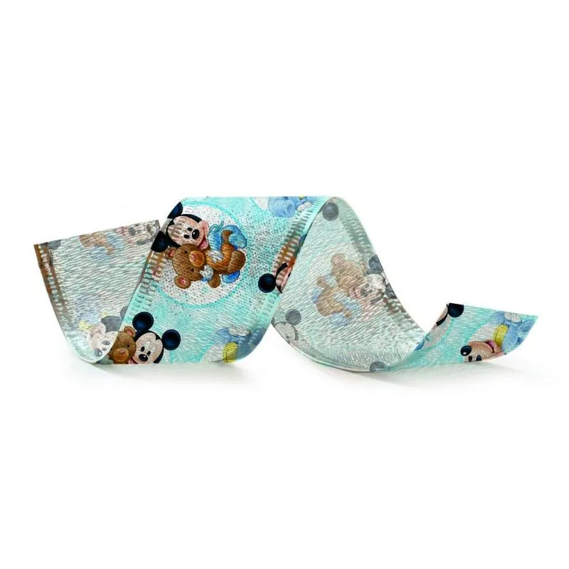 3 Fitas P/Embalagem Presente Mickey Disney 14Mmx9,14M