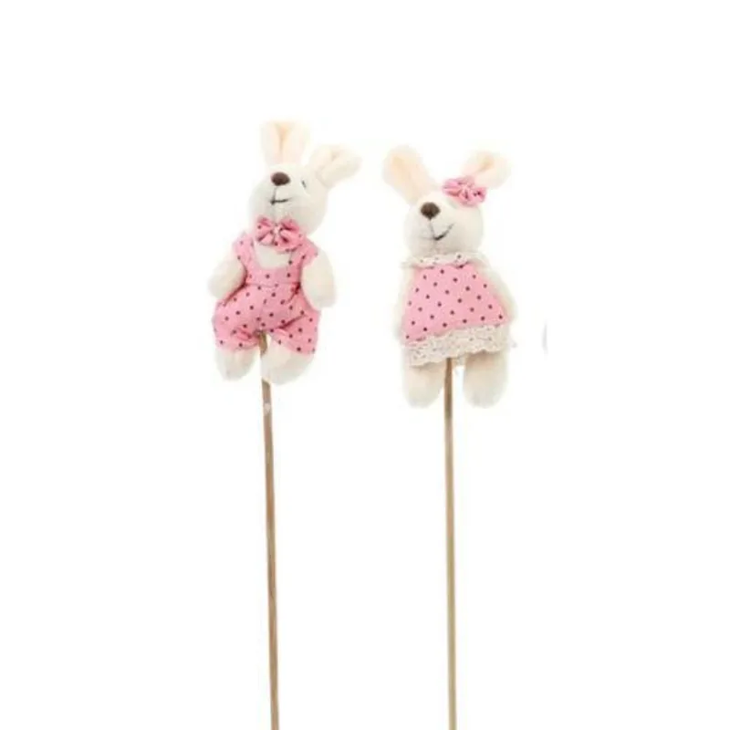 Pick De Páscoa Coelhinhos Rosa 30cm 1019116 Cromus