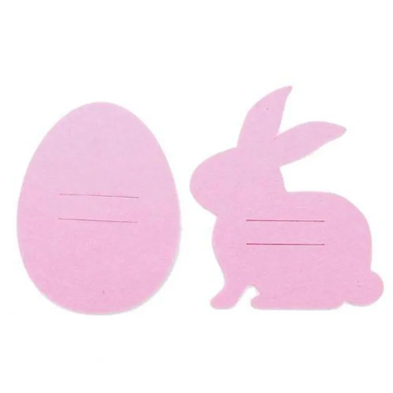 Porta Talher De Páscoa Feltro Ovo/coelho Rosa 1021550 Jg C/4